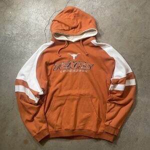 Orange and White Texas Longhorns NCAA Hoodie Large